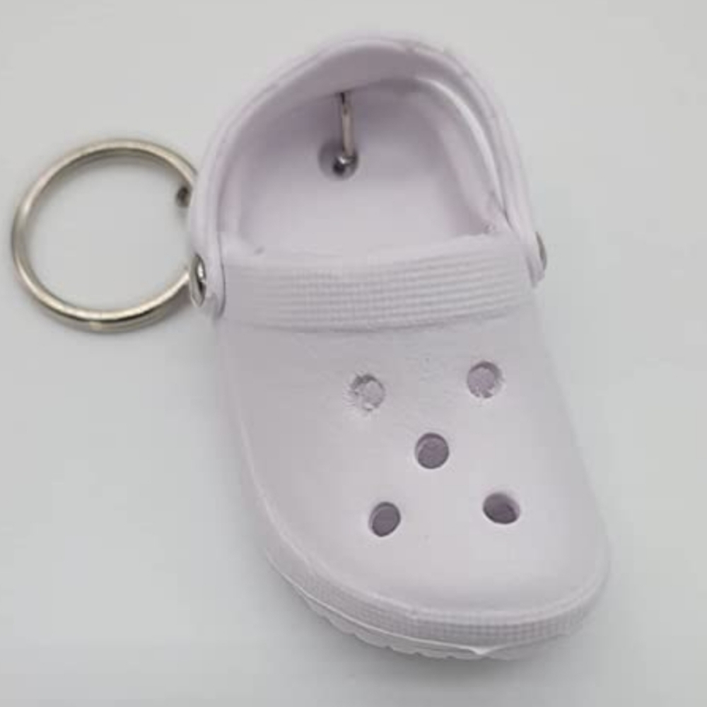 White Crocs Keychain